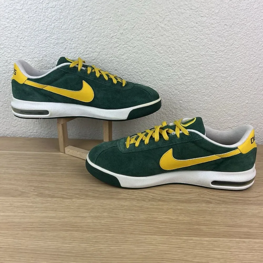 Y2K Nike Bruin Max Oregon Ducks Nike ID Suede Green Gold Men’s Size 12 - Picture 6 of 10